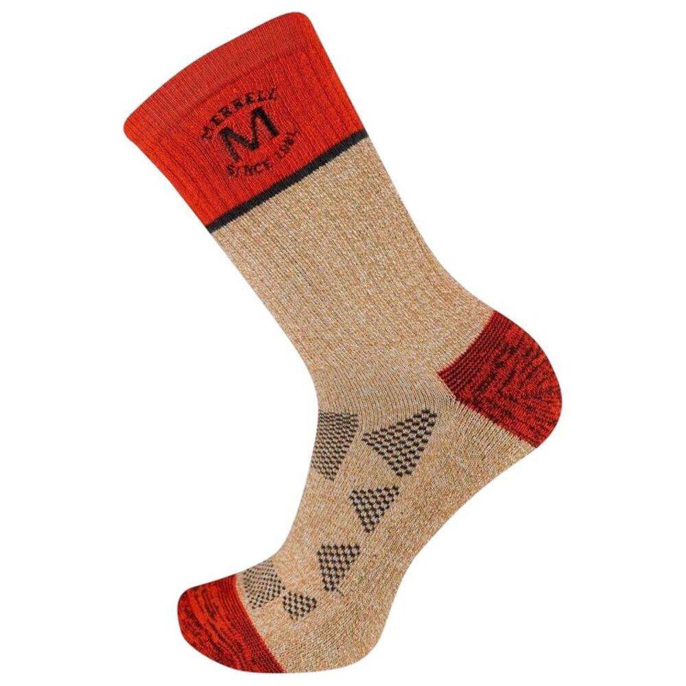 Merrell Mens Crew Socks / Red